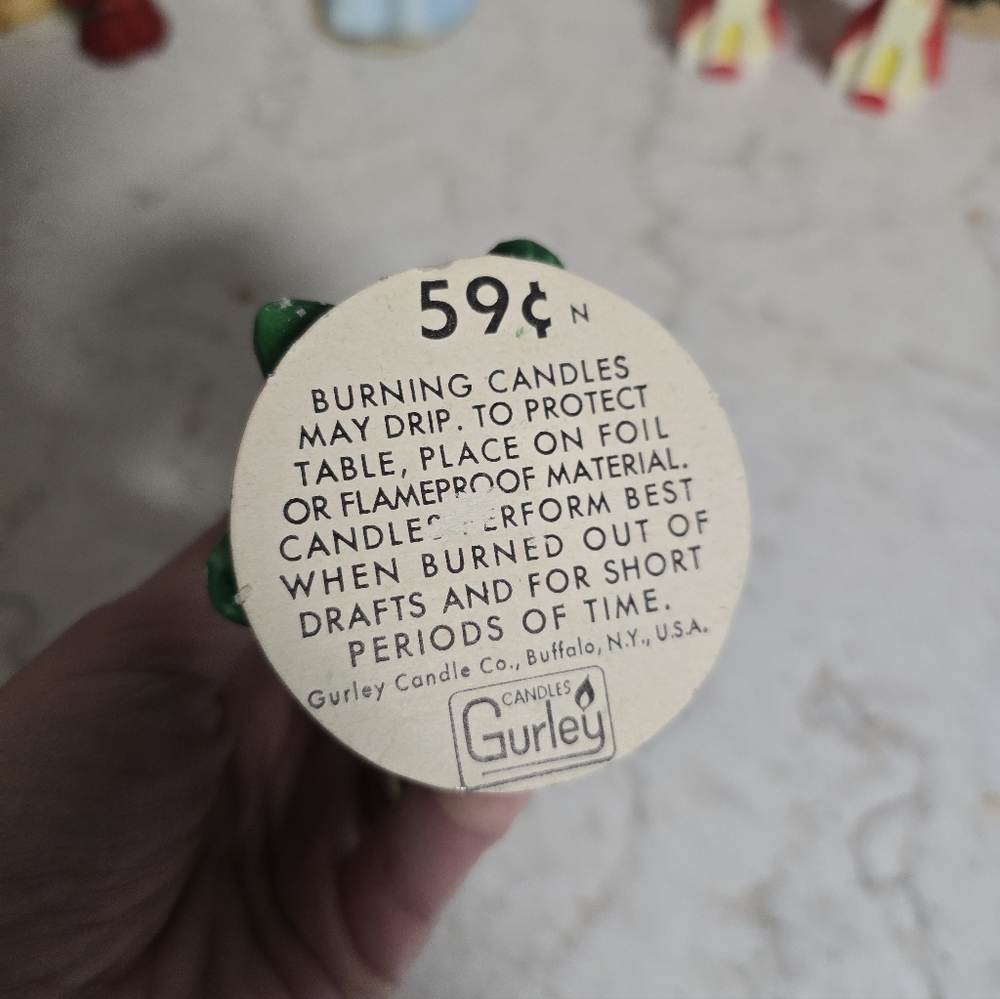 Collection Of Vintage Gurley Christmas Candles Santas Carollers Churches Angels - Picture 6 of 10